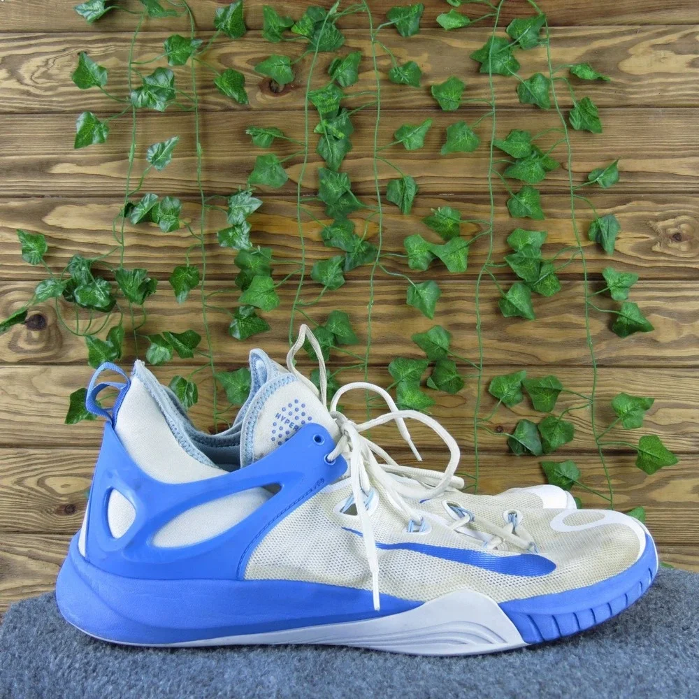 Nike Zoom Hyperrev 2014 Men's 15 White Blue‎ Zoom Basketball Shoes